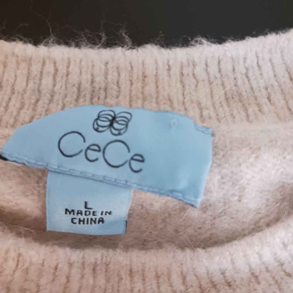 3/$20 DEAL CeCe Cream Sweater with Red Strawberry Design - Picture 6 of 8